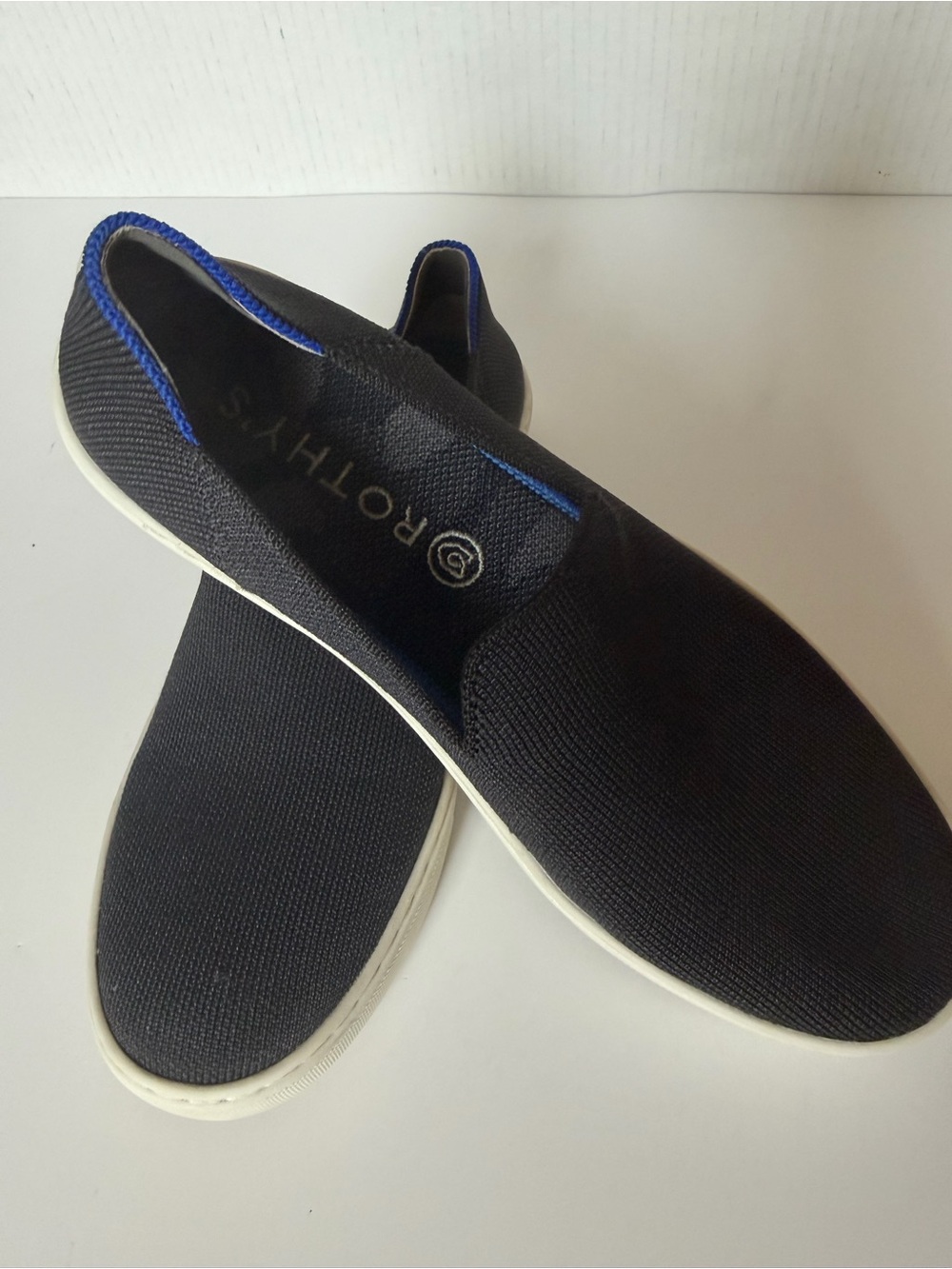 Rothy's The Original Black Slip-On Sneakers Women's Size 7.5 Machine Washable